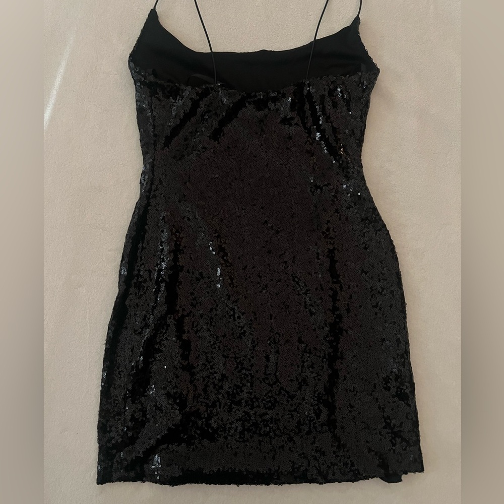 Sequent Black Mini Dress Size 7/8 - Worn to Homecoming - Picture 4 of 5